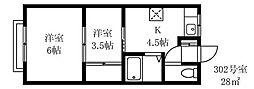 行徳石田マンション 2Kの間取図画像