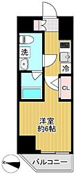 SHOKENレジデンス横浜鶴見3 1Kの間取図画像