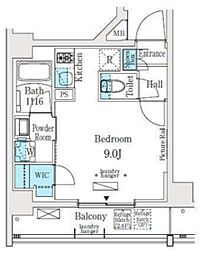 ソラニテ馬込 3階ワンルームの間取り