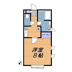 コートダザレ 1Kの間取図画像