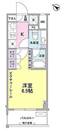 SIL西五反田 1Kの間取図画像
