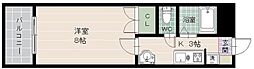 エンゼルクロス21 1Kの間取図画像