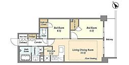 センチュリー尾山台グレイス 2LDKの間取図画像