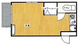 MKM江古田 1階ワンルームの間取り