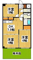 ライオンズヴィアーレ南越谷 3DKの間取図画像
