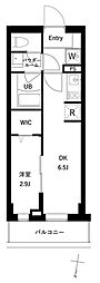 プレセダン千駄木 1DKの間取図画像