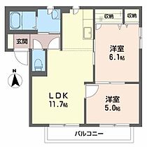 サンテ・ミリオン　Ｂ 202 ｜ 岩手県花巻市南万丁目1177-1（賃貸アパート2LDK・2階・49.30㎡） その2