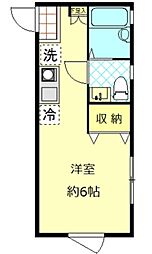 RicheReve ワンルームの間取図画像