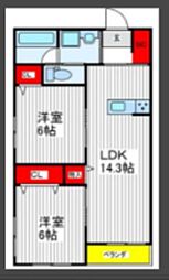 View新小平 2LDKの間取図画像