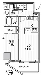 SEASONFLATS押上 1LDKの間取図画像