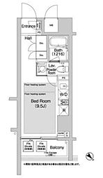 BPRレジデンス渋谷 ワンルームの間取図画像