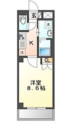 リバブルパレス 1Kの間取図画像