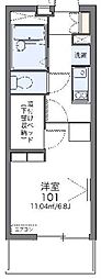 レオパレスMIYA2 1Kの間取図画像