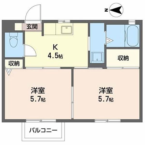 フローラル久保田 A0203｜愛媛県新居浜市久保田町３丁目(賃貸アパート2K・2階・35.57㎡)の写真 その2