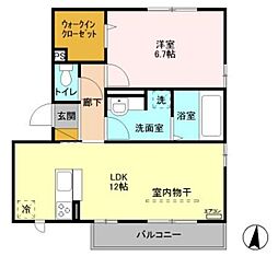 壽レジデンス 1LDKの間取図画像