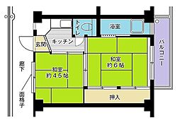 ビレッジハウス城蓮寺8号棟 5階/-