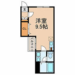 シモンズ2 ワンルームの間取図画像