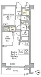 AIFLAT明大前 1SLDKの間取図画像