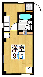 第2恩田ビル 3階ワンルームの間取り