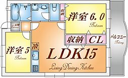 落合ハイツB棟 2階/-