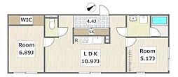 マコラパレ世田谷 2LDKの間取図画像