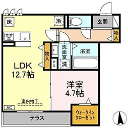 （仮）沼津市富士見町PJ 1階1LDKの間取り