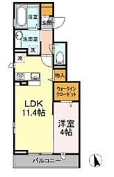OliveTerrace世田谷 1LDKの間取図画像