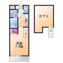 フジパレス岡田 1Kの間取図画像