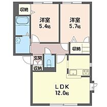 ニューハイムＢ 00102 ｜ 神奈川県厚木市林４丁目16-75（賃貸アパート2LDK・1階・51.75㎡） その2