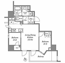 nido南千住 13階2LDKの間取り