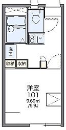 レオパレスエピナール 1Kの間取図画像