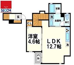 RussetSuquare 1LDKの間取図画像