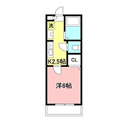 ＣＫスクエア 102 1階1Kの間取り