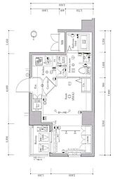 ARTESSIMO VERDE 7階1Kの間取り