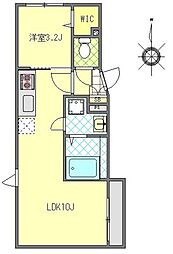 MONOLITH錦糸町 3階1LDKの間取り