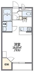 レオパレスメルベーユ 1Kの間取図画像