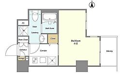 La Douceur川崎II 6階1Kの間取り
