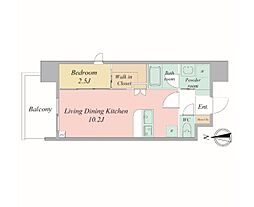 Osaka Metro谷町線 谷町四丁目駅 徒歩5分の賃貸マンション 11階1LDKの間取り