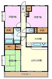 ロイヤルサンコート 3LDKの間取図画像