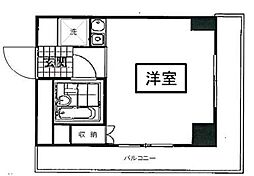 伊勢佐木町セントラルヒルズ ワンルームの間取図画像