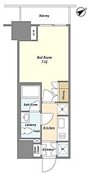 ラティエラ板橋 1Kの間取図画像