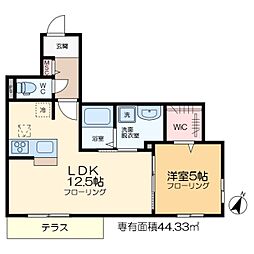 VINGT CINQ 1階1LDKの間取り