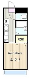 エーリフローレンス 3階1Kの間取り