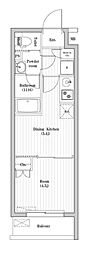 ハーモニーレジデンス山手巣鴨ザ・ガーデン 1DKの間取図画像