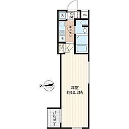 BeverlyHomes赤塚公園2 1Kの間取図画像