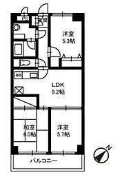 グランドハイツ2 3LDKの間取図画像