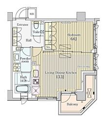 パークアクシスプレミア表参道 3階1LDKの間取り