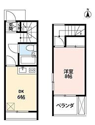 サンハイム 1DKの間取図画像