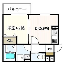 ヴェルメゾン松原東新町 3階/-