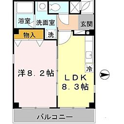 JR片町線(学研都市線) 鴫野駅 徒歩5分の賃貸マンション 4階1LDKの間取り